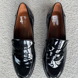 Franco Sarto Black Patent Leather Loafers